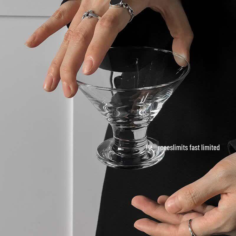 High-Foot Glass Dessert Bowls