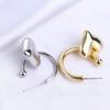 Sweet Gold Silver Color Jewelry Women Love Heart Ear Hoop Drop Earring Heart Earrings Stud Earrings