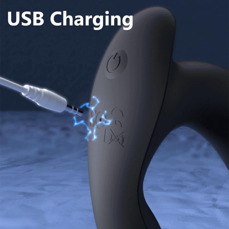 Male Prostate Massage Remote Anal Vibrator Delay Ejaculation Ring Wearing Anal Plug G-spot Stimulate Anus Plug Butt Sex Toys
