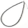[GOLD STONE] Genuine Terahertz Ore Necklace, 6mm, 128-facet, Mirror Ball Cut, Power Stone, Natural Stone, Hook Type, Approximately 60cm Long