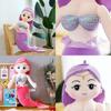 Cute Cartoon Mermaid Soft Plush Cushion Toy Ideal For Kids Birthday Celebrations