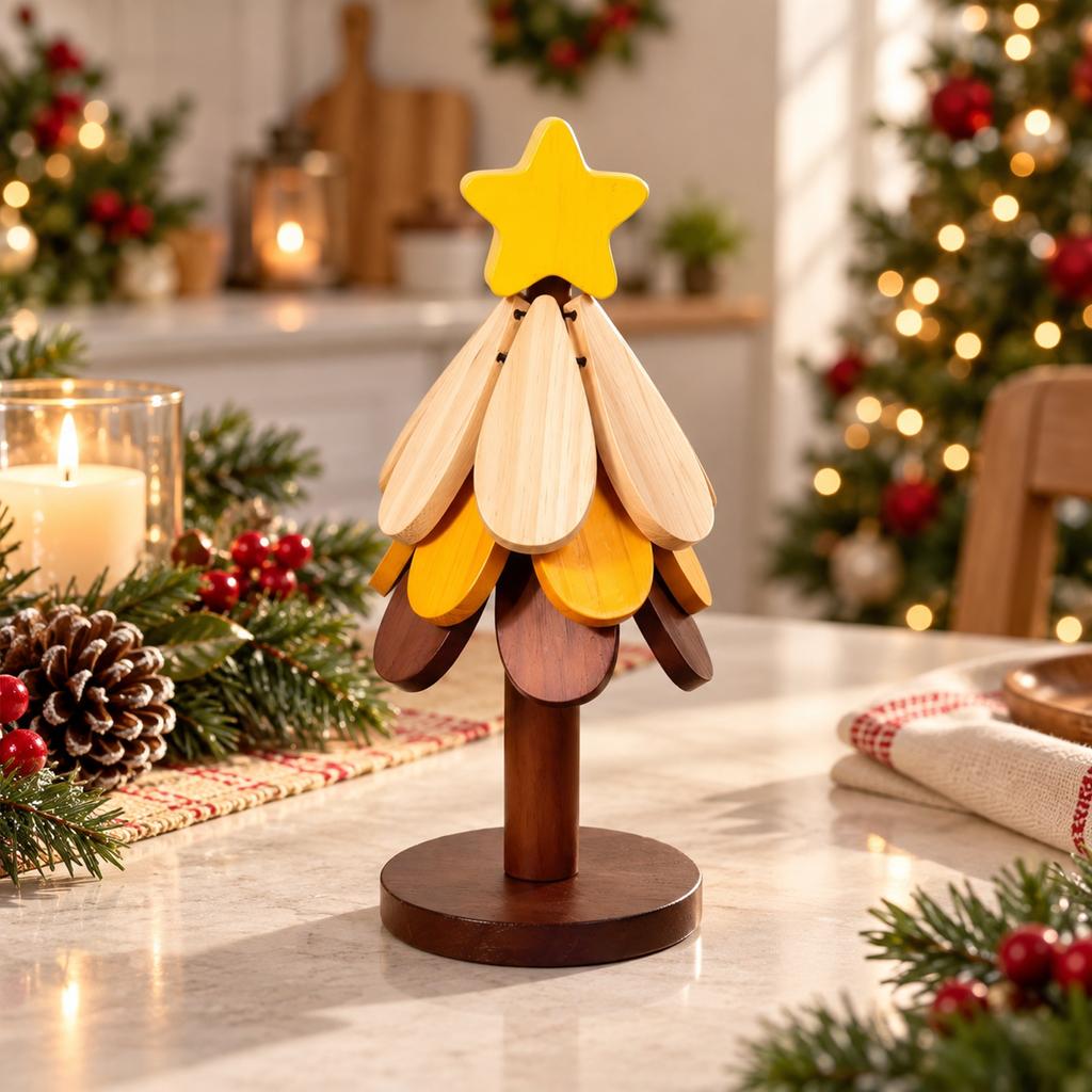 Christmas Tree Trivet Heat for Dining Table, Pot Pad and Holiday Decoration