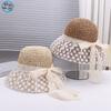 Spring and summer new fashion small fresh lace mesh three-dimensional small flower bucket hat outdoor travel sweet sun hat