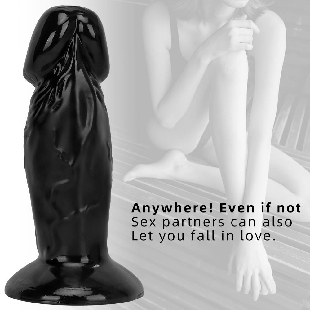 Soft Huge Dildo Thick Cock Penis Adult Sex Toy For Women Vagina Anal Masturbators Black