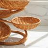 Fruit Basket Stand Handwoven Woven with Vertical for Buffet, Cafe