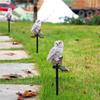 4pcs Solar Garden Light Outdoor Owl Solar Garden Stake Light Waterproof Warm White Led Light For Garden Patio Lawn Walkway Decor