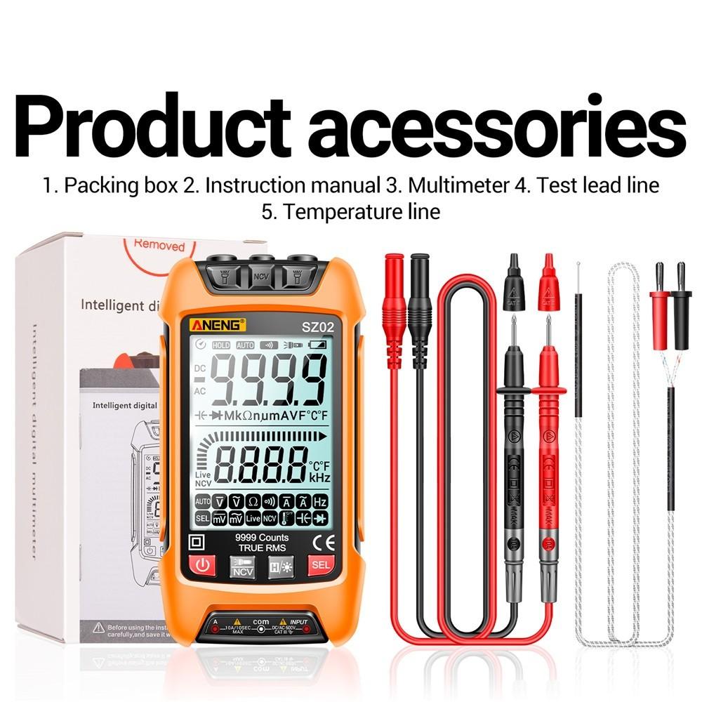 Battery Powered Digital Multimeter with Backlight and Strip Lighting