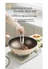 Titanium Ceramic Flat-Bottomed Non-Stick Stir-Fry Pan, Milk White, Wear-Resistant and Scratch-Resistant for Kitchen Use