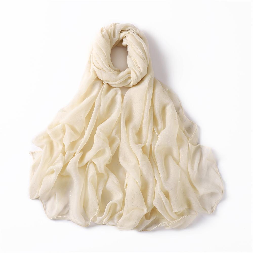 New Summer Shiny Voile Cotton Linen Women Scarf Girls Solid Sunscreen Thin Scarves Soft Foulard Shawl Casual Female Wrap Shawls