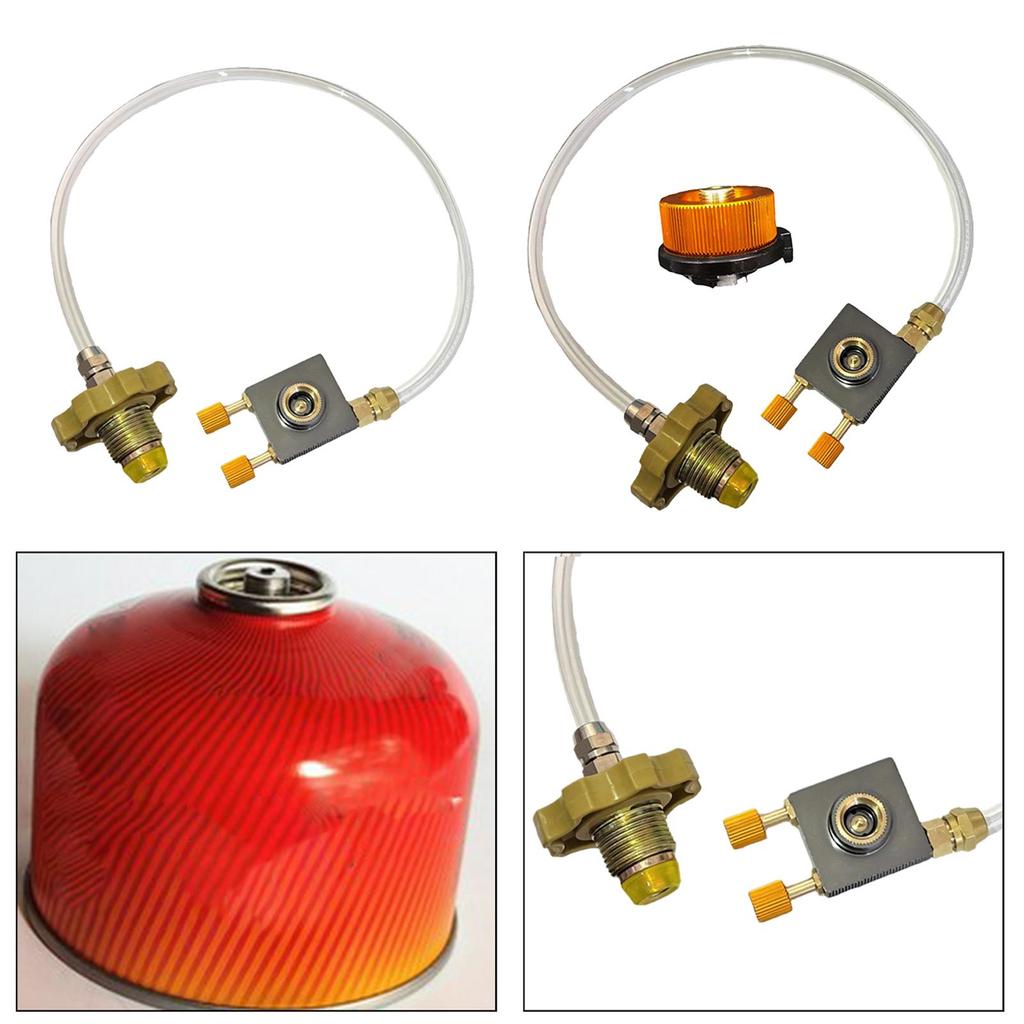 Propane Refill Adapter Metal Gas Cylinder Hose Gas Refill Adapter for Outdoor Camping Stove Hiking