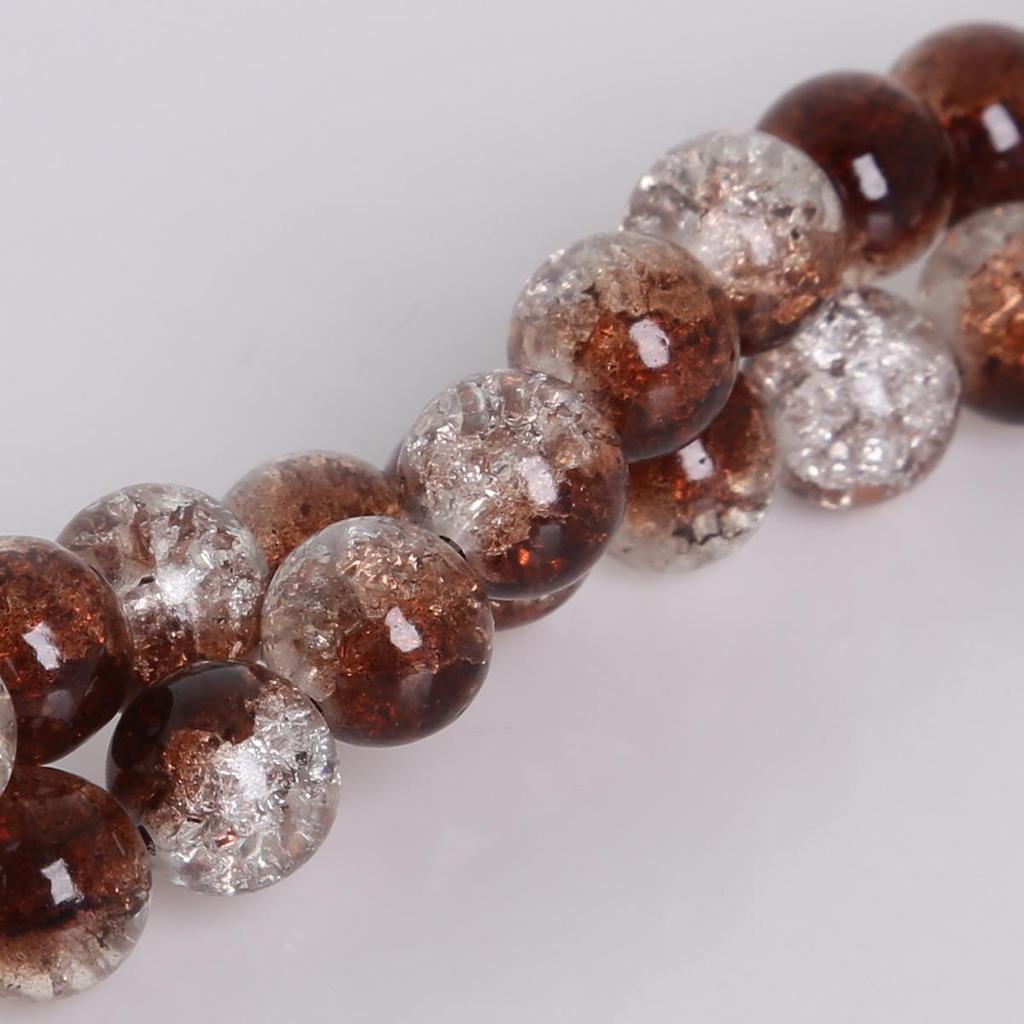 4/6/8/10mm High Quality Crackle Design Glass Beads Colorful Smooth Round Beads For Jewelry Making DIY Bracelet Necklace Earring
