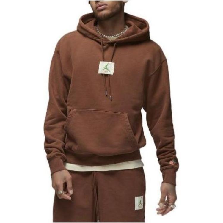 Jordan Sweatshirts Men's Brown Hooded Moderate DV7024-262