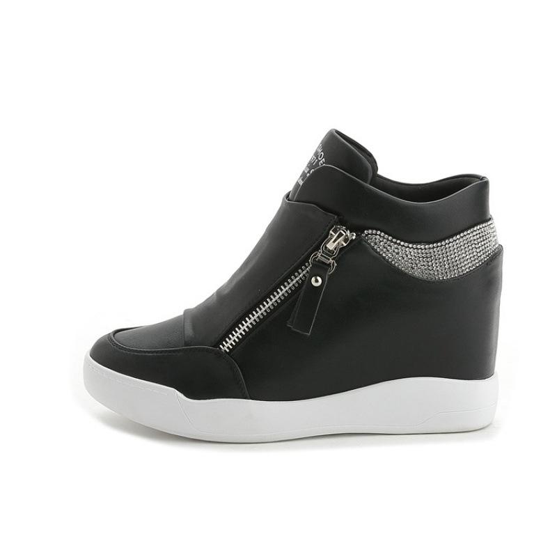 Little white shoes women's inner height increase women's shoes sports shoes casual platform high heels children's summer new high-top shoes women