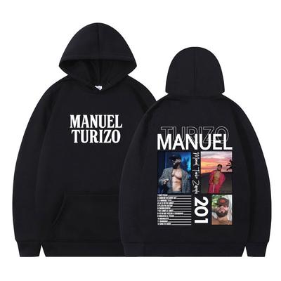 Rapper Manuel Turizo Tour 2025 Mode Grafik Hoodie Herren Damen Gothic Punk Lässiger Pullover Lange Ärmel Hip-Hop Sweatshirts