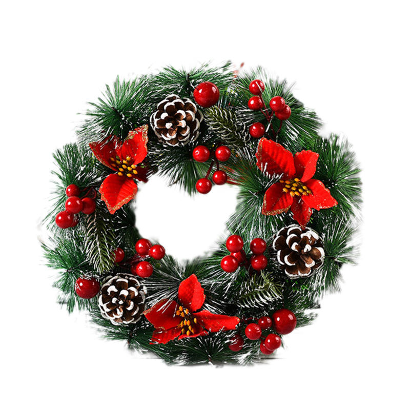 Festive Holiday Wreath For Christmas Halloween Decor Elegant Simulation Door Window Hanging Pendant Home Party Seasonal Decor