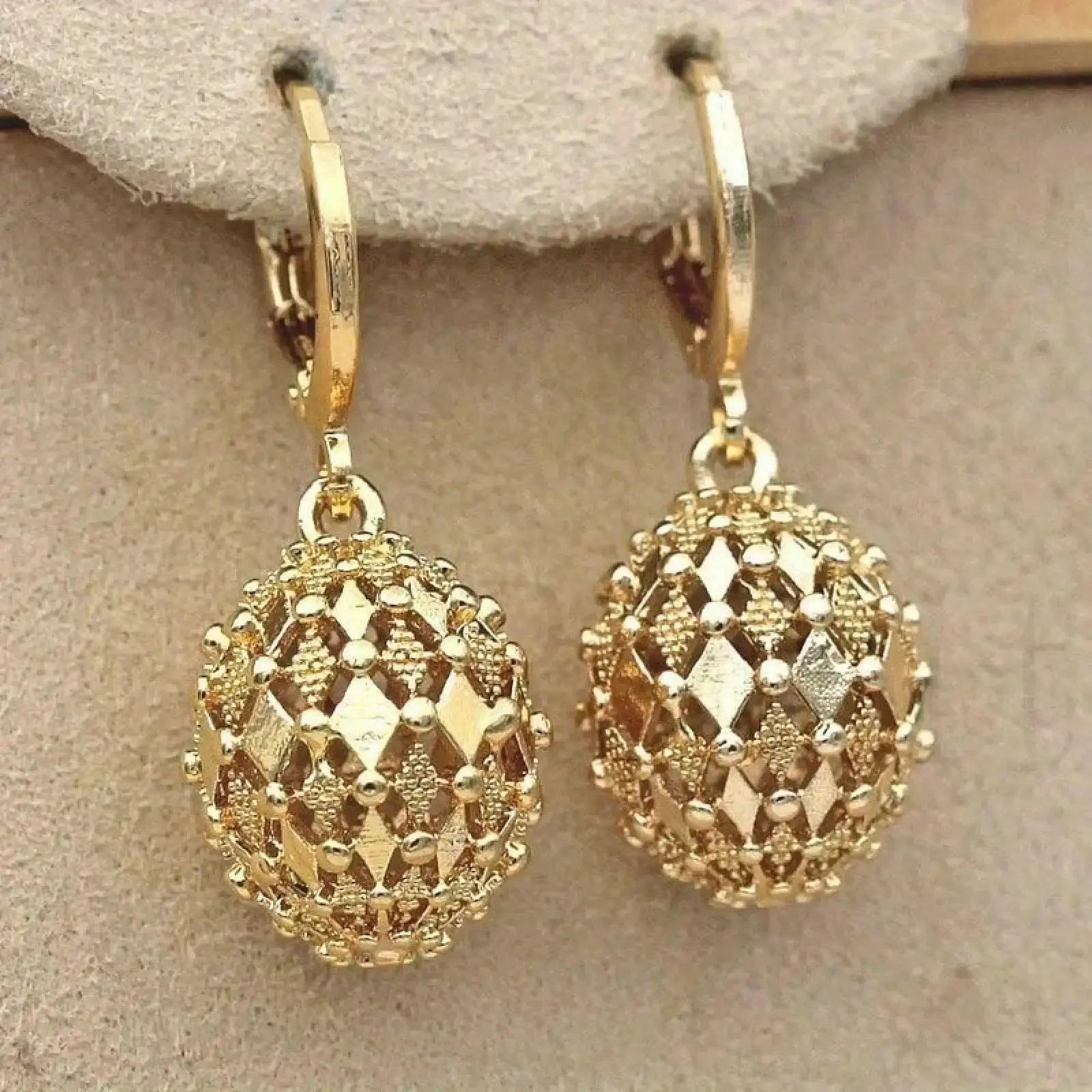 1 pair of women s hollow ball pendant earrings, fashionable copper alloy sweet earrings, daily party matching