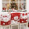 Christmas 3D Snowman & Reindeer Fabric Chair and Stool Cover Decorations