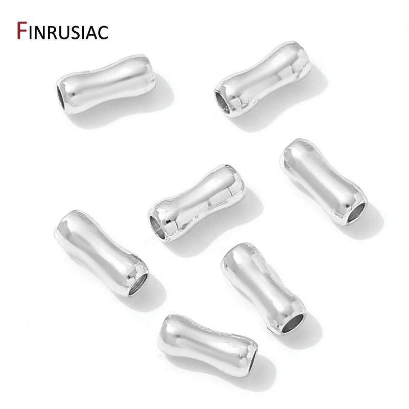 14K Gold Plated Brass Bone Shape Tube Beads,Supplies For Jewelry,Separators Spacer Beads For DIY Bracelet Making Accessories