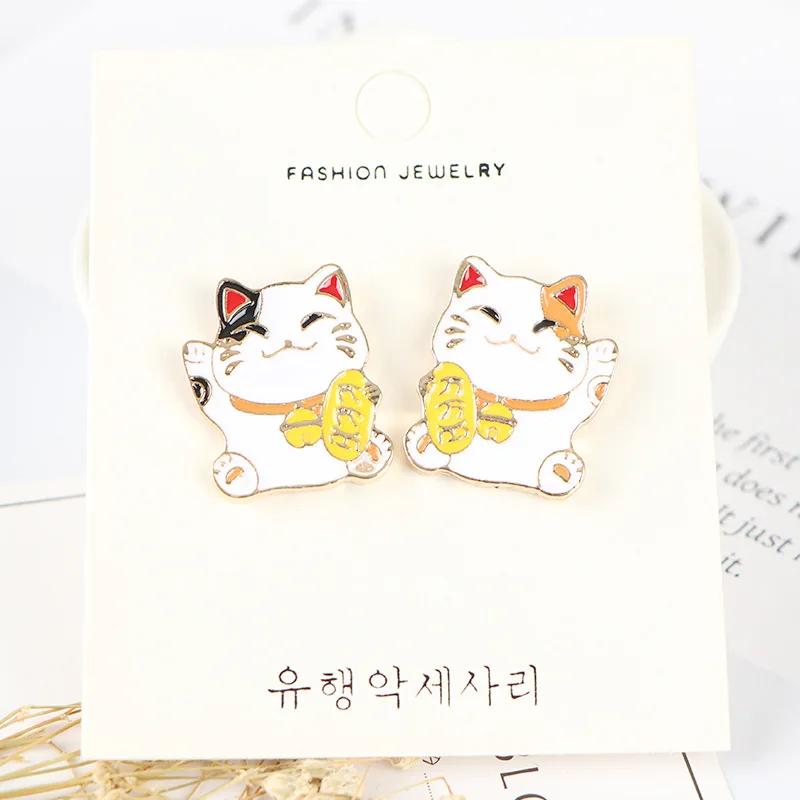 Fortune Cat Brooch Cat Badge Cartoon Mini Accessories Ins Tide Brand Spring Festival Gift Creative New Year Badge