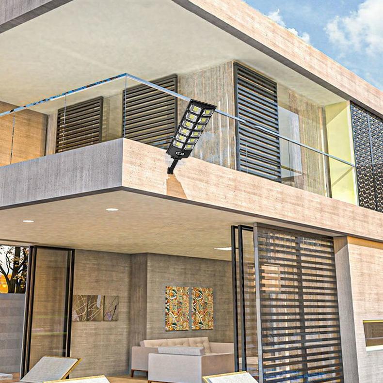 Luzes solares externas lâmpada solar externa com sensor de movimento lanterna alimentada por luz solar holofote lâmpada de rua parede casa