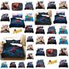 Spider-man Digital Printing Bedding Set Superhero Fleece Three-piece Set