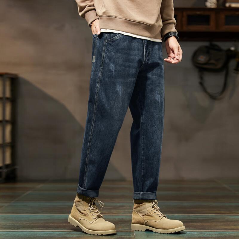 TonLion Men's Relaxed Fit Straight Leg Denim Jeans