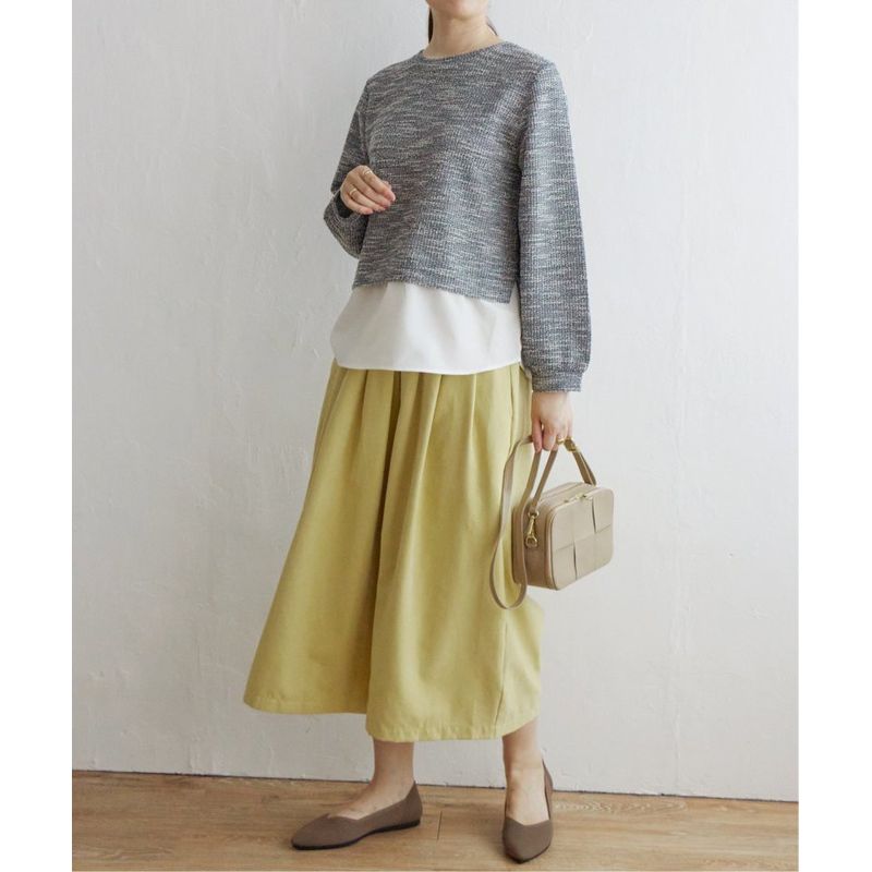 

Orders Exported to Japan Original Summer Ika High Waist Wide Leg Cropped Culottes LEMON L(Waist 69/100 Hip 155 Length 84.5)