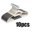10pcs Traceless Non-Slip Hanger, Bedroom Closet Balcony Space Saving Supplies for Home Clothes Pants Drying, Organization XJM