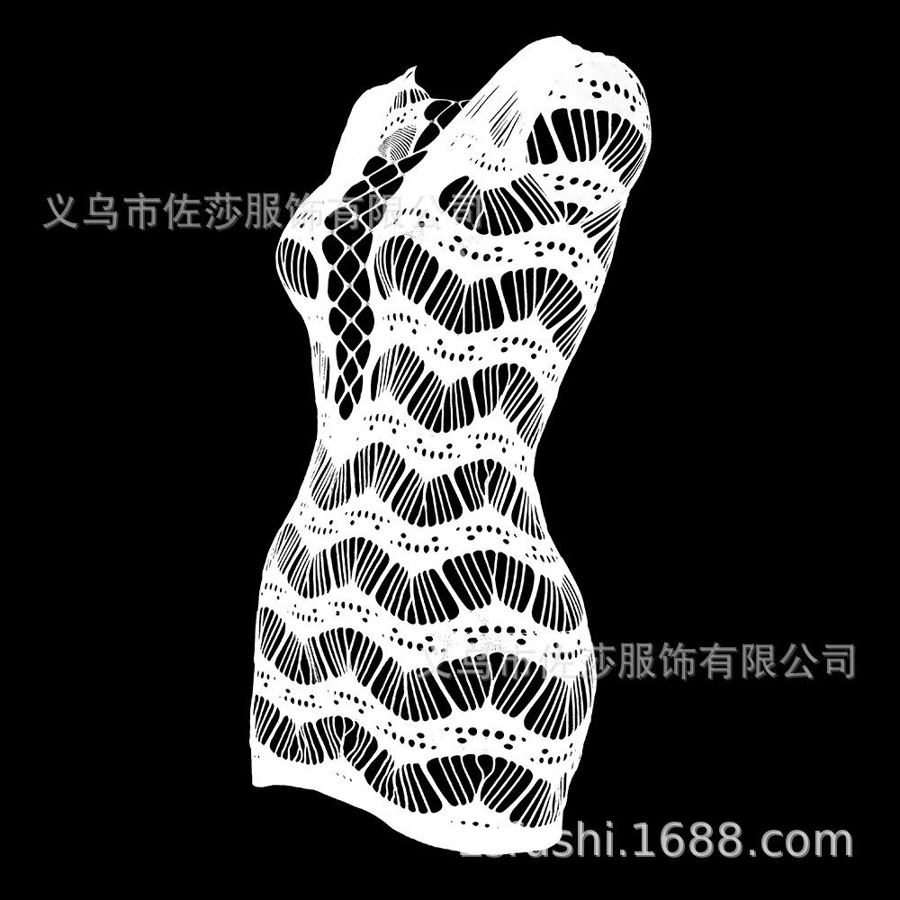 Sex Underwear Black Silk Suspenders Stockings Transparent Hollow Pajamas One-piece Socks Mesh Clothes Open Net Skirt