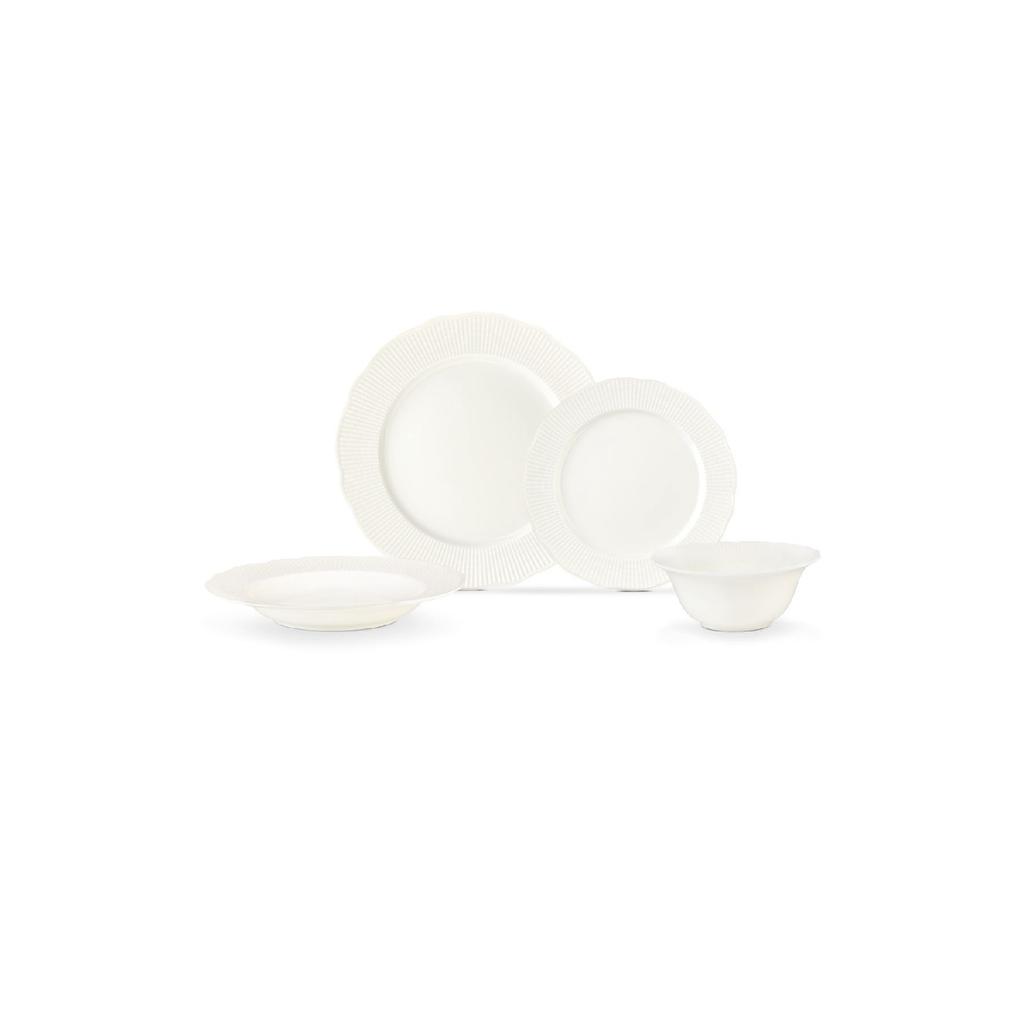 Delron 24 Piece Dinner Set For 6 Persons - White
