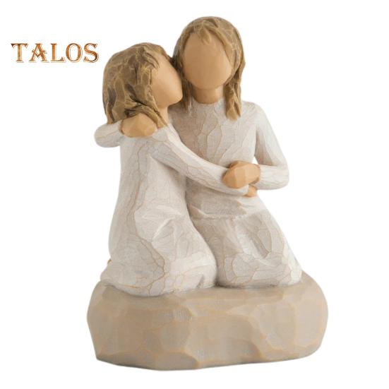 Resin Sister Figurine Tabletop Sisterhood Friendship Ornament Living Room Bedroom Decor Girls Sisterly Love Sculpture for Sister Friends Gift