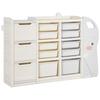 4-Tier Kids Toy Storage with 10 Plastic Movable Bins Elephant-Shape