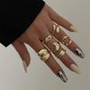 6Pcs/Set Geometric Cuff Rings Set For Women Fashion Chic Smooth Irregular Adjustable Finger Ring Vintage Jewelry Gift 2026