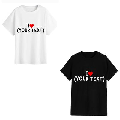 Personalisiertes Ich Liebe Text Unisex T-Shirt - Entzückendes Geschenk Lustiges Neuheitsgeschenk