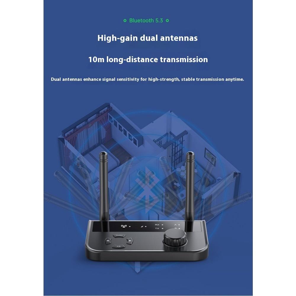 Bluetooth Music Receiver Transmitter 2-in-1 V5.3 Receive and Transmit One-to-two Support TWS
