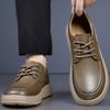 Men's High Quality Casual Leather Shoes with Breathable Lining, Soft Foam Outsole, Non-Slip Comfortable for Outdoor Travel Work