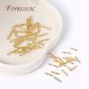 18K Gold Plated Brass Metal Texture Tube Beads 7/10MM Straight Tube Beads DIY Bracelet Necklace Making Supplies Accessories