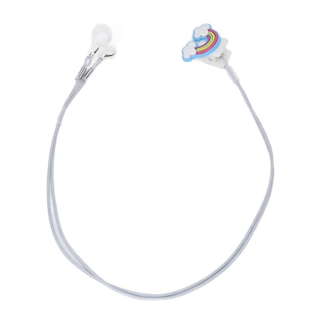 Hearing Aid Clip Holder 2 Fixation Rings Cute Pattern Prevent Lost Hearing Aids Lanyard for Seniors Children