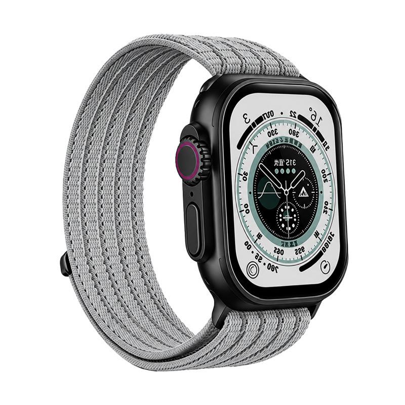 Premium Nylon Braided Hook & Loop Strap, Cloud Soft Breathable Watch Band for Apple iWatch Series 1-11