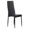 Modern Dining Room Accent Chairs Set of 6, Upholstered Leather Side Chair for Dining Tables, Space-Saving Kitchen Table Chair with Thick Cushions and