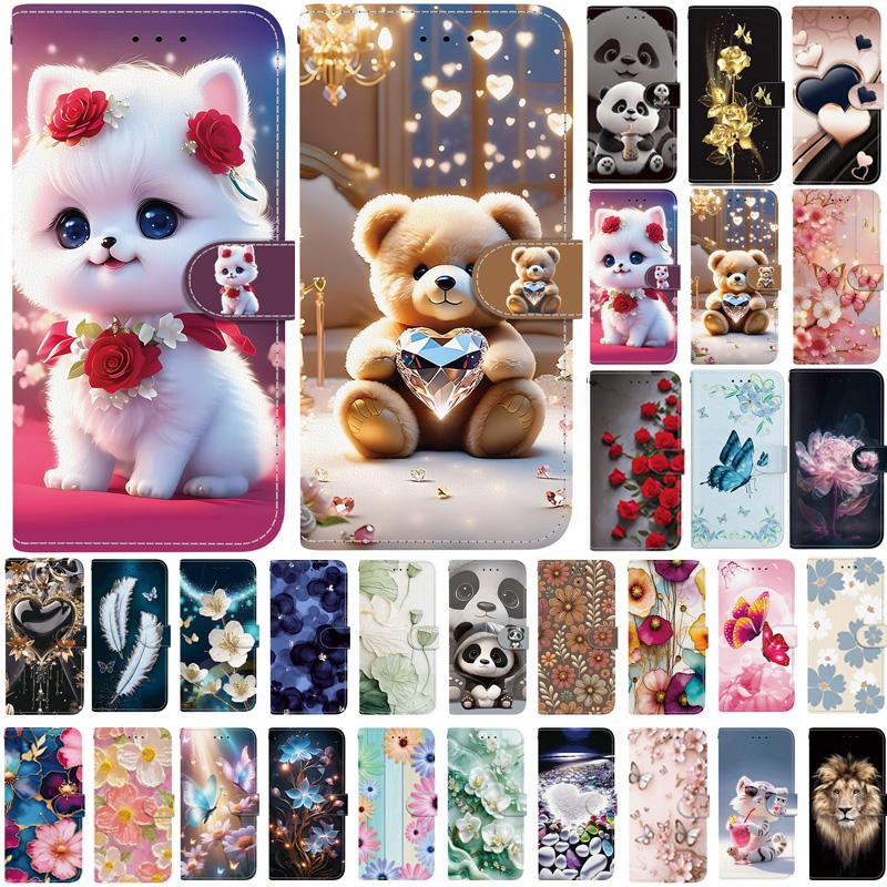 Capa A25 Hoesje voor Samsung Galaxy A25 SM-A256E Cartoon Lederen Hoesje voor Samsung Galaxy A25 A 25 Etui Telefoonhoesje Portemonnee Boekhoes