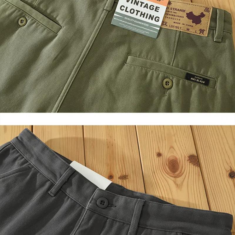 Winter Warm Pants Japanese Style Men's Pants Daily Casual Fleece Pants Straight Gray Pants Simple Thicken Men Trousers