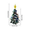 Tiny Christmas Tree Battery-Operated Realistic Artificial Resin Miniature Christmas Tree For Table For Indoor Outdoor Porch And