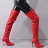 2025 Nové dámské kozačky nad koleno Sexy dámské kozačky nad koleno Kozačky nad stehno Dámské tenké vysoké podpatky barevné Boty pro dívky