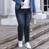 Pantaloni Harlan con elastico in vita, nuovi jeans autunnali da donna taglie forti