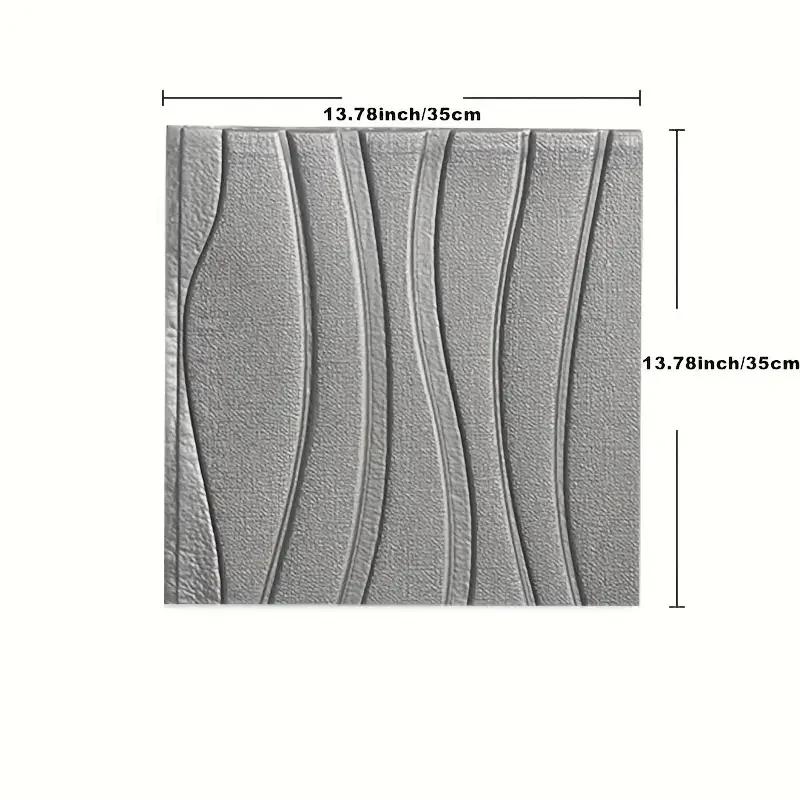 

Самоклеящиеся обои с 3D волновой текстурой для спальни, устойчивые к плесени и влагостойкие, обои для украшения дома 4Pcs-35X35cm