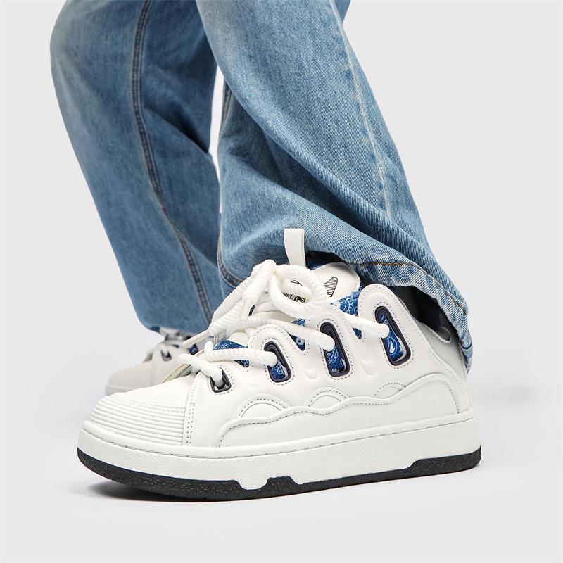 Fashion 2024 Four Season New Low Top Casual Breathable Studends Board Shoes Men's PU Skateboarding Shoes  Fashion  Vulcanized Shoes Men