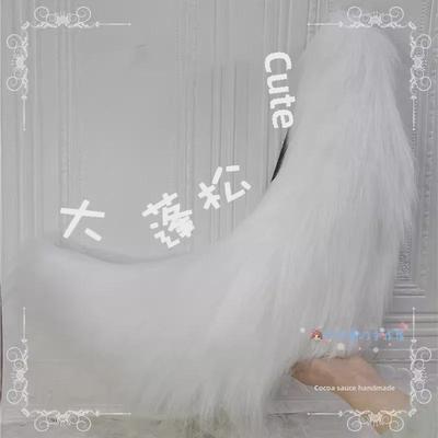 "Handmade Anime Cosplay Animal Tail Accessory In White, Black, and Gray – Wolf, Fox, Dog Styles"
