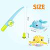 Bath Toy Sets Magnetic Fishing Games Wind-Up Swimming Whales Kids Magnetic Fishing Toy Sets With Fishing Rod Bath Fun Time