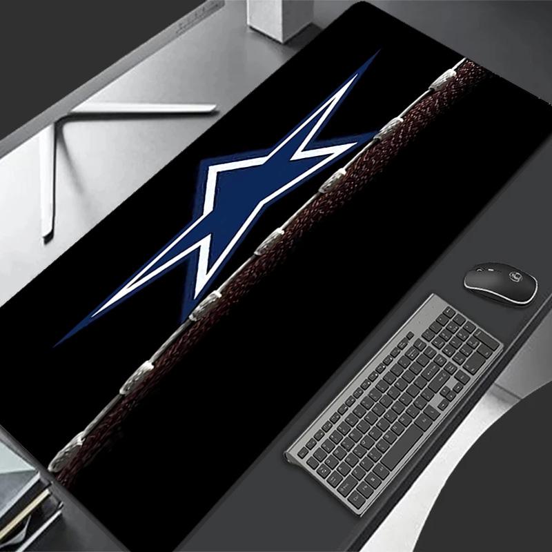 Dallas Cowboys Thema Premium rutschfestes Mauspadd mit genähten Kanten, Langlebiges Gummi-Material, für Schreibtisch & Gaming Großartige Geschenke
